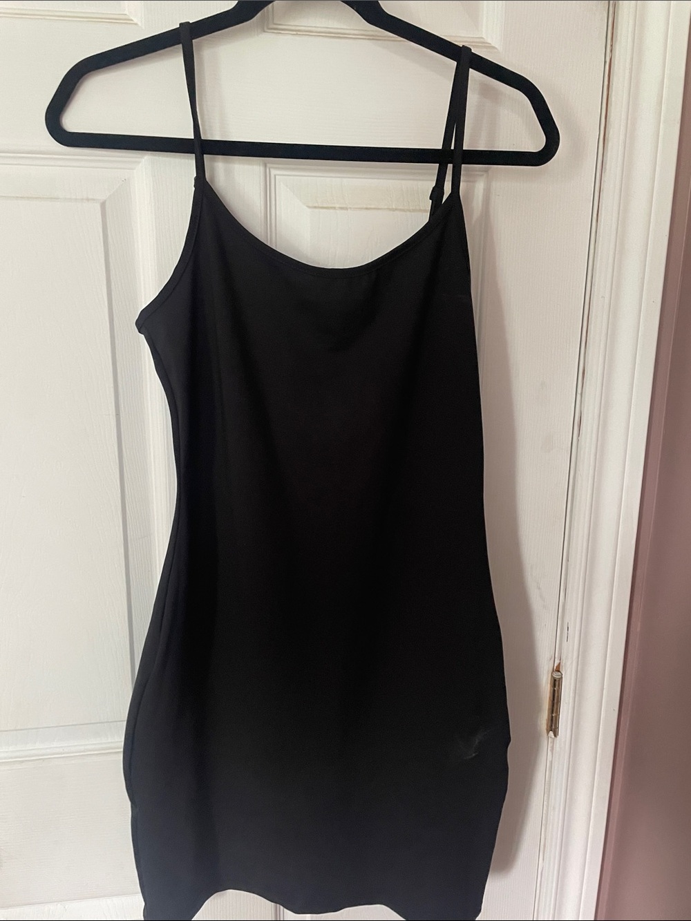 SHEIN Black Spaghetti Strap Midi Dress